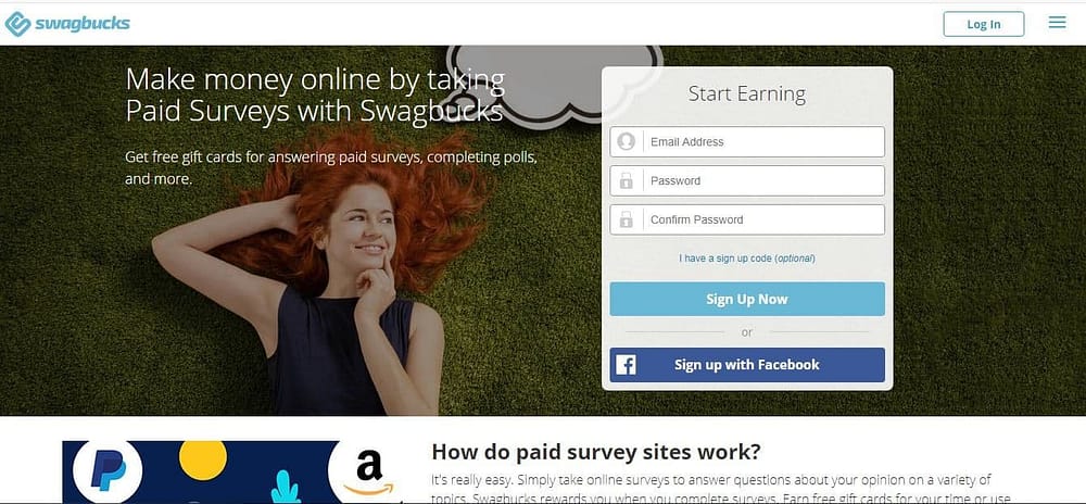 make money online by taking paid online surveys at swagbucks