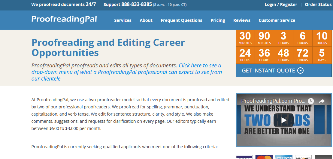 ProofreadingPal editing career opportunities