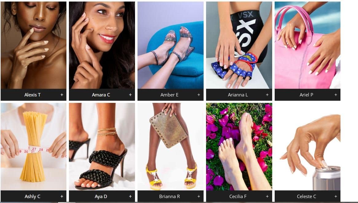 foot models at closeup modeling agency