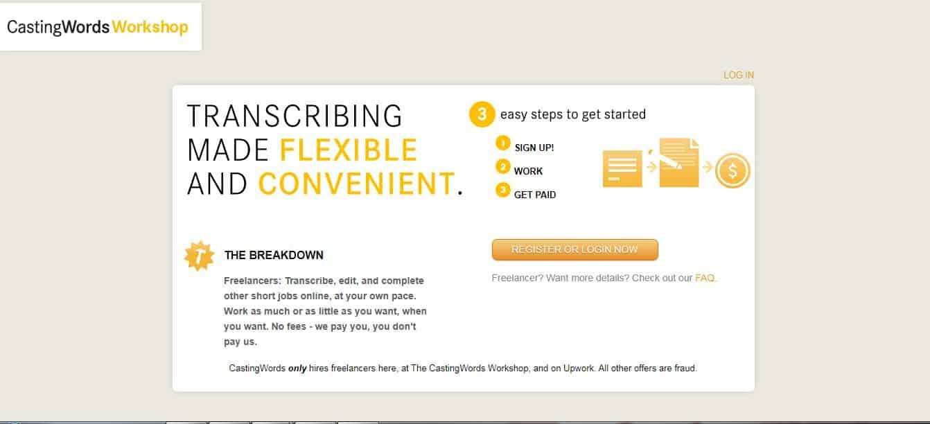 CastingWords audio transcription jobs