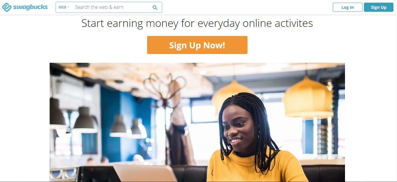 earn money from everyday online activities on swagbucks
