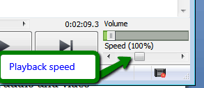 playback speed