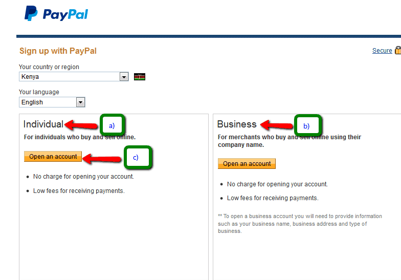 register with paypal