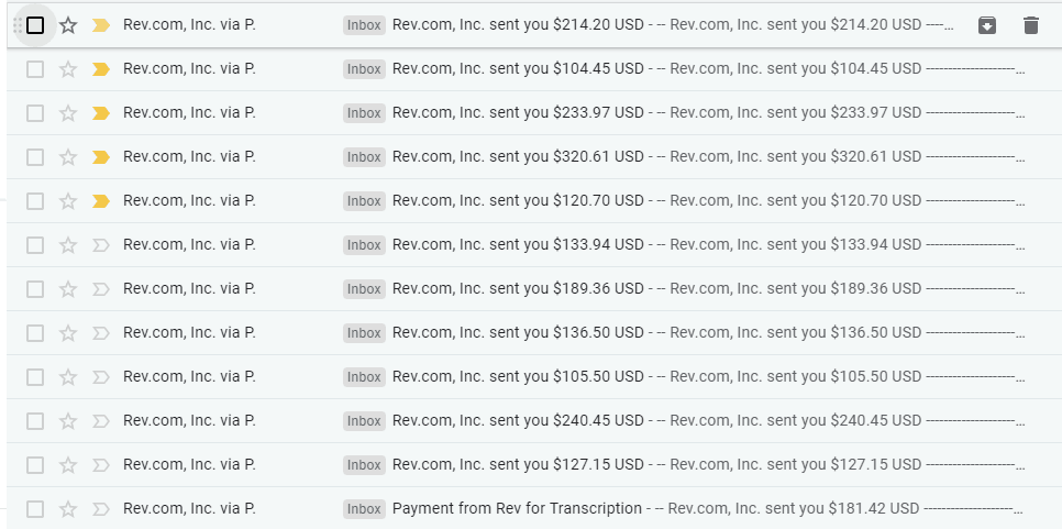 rev transcription earnings